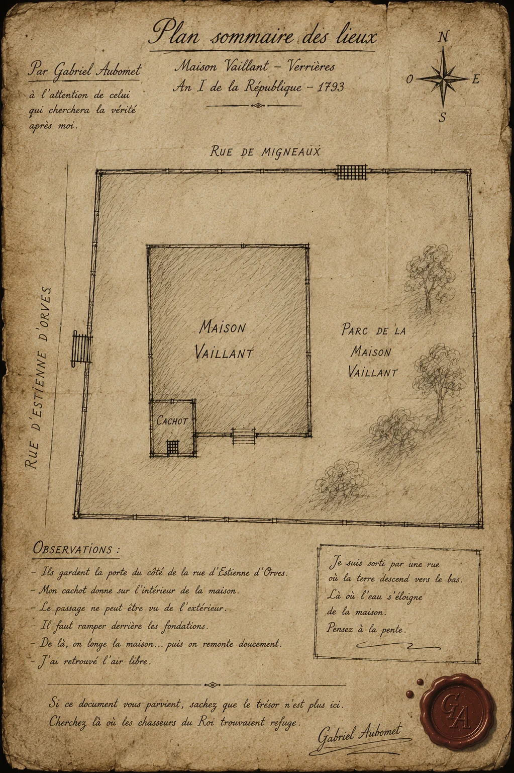 Plan ancien attribué à Gabriel Aubomet